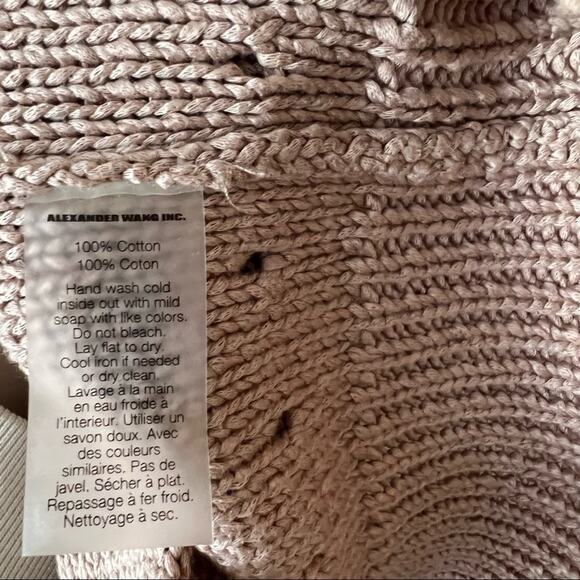 T Alexander Wang Tan Cotton Button Front Pocket Cardigan Sweater - Picture 8 of 8